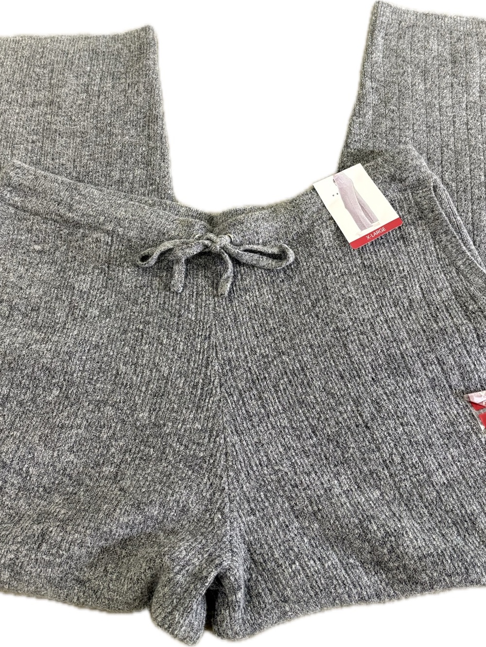 DKNY Wide Leg Sweater Joggers Cashmere Blend Gray XL NWT - Picture 7 of 12